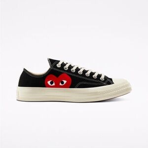 Converse Chuck 70 Low x Comme des Garcons CDG Play Black White Size 8